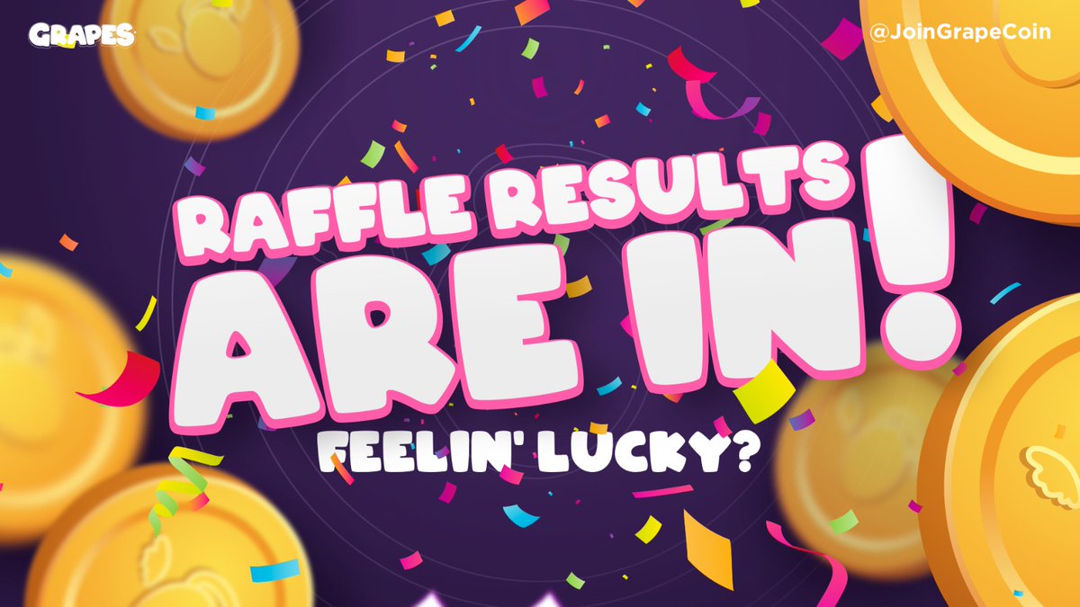 GrapesPad's tweet photo. Golden Ticket Presale - Raffle Results Are In! 

Website:
https://t.co/vC5qQRJBJH

Contract Address:
0xBbC6018B7C407fB7ee8821E7B78Ce3D5Af59836a https://t.co/e38zyeDZnj