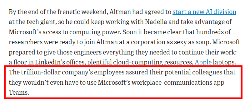 s3rvac's tweet photo. "You will not have to use Microsoft Teams" is a great selling point for a job 😄 https://t.co/ttZP0k5D1j
