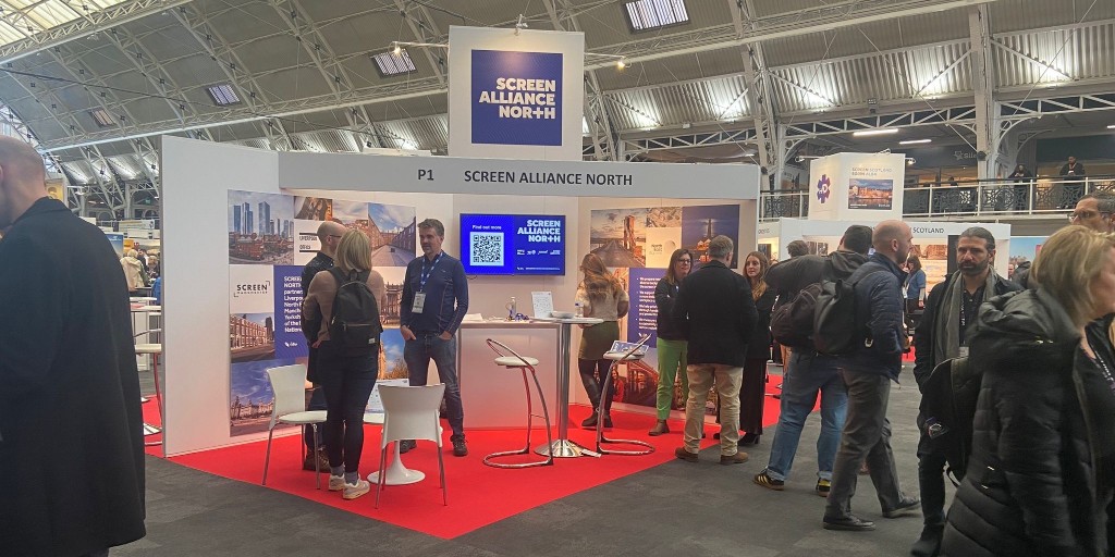 nescreen_'s tweet photo. We’ve had a great day at @tlgfocus as part of Screen Alliance North!
If you’re heading the exhibition later today or tomorrow, you can find us at stand P1 alongside our partners at @FilmLiverpool, @Screen_Mcr and @screenyorkshire 🎬
#FOCUS23 https://t.co/KUlmA4i3qU
