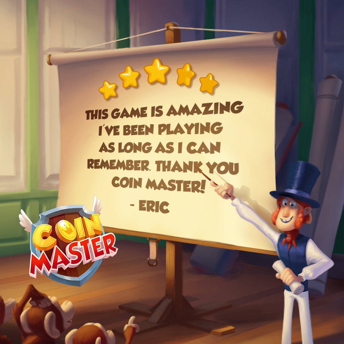 Where would we be without AWESOME players like you!😊 Keep your amazing reviews coming! ⭐👉 coin-master.me/TW-REVIEW-US-N…