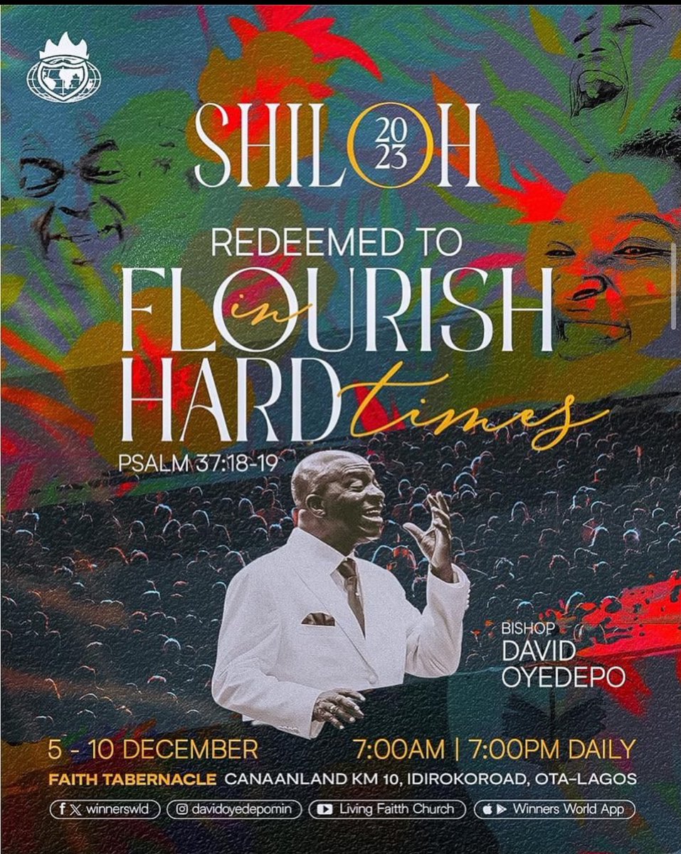 All road leads to Faith Tabernacle for #Shiloh2023 this week! God has helped us and we are READY to receive the keys required to flourish in hard times. Be there for an encounter of a lifetime! #Shiloh2023 #RedeemedToFlourishInHardTimes