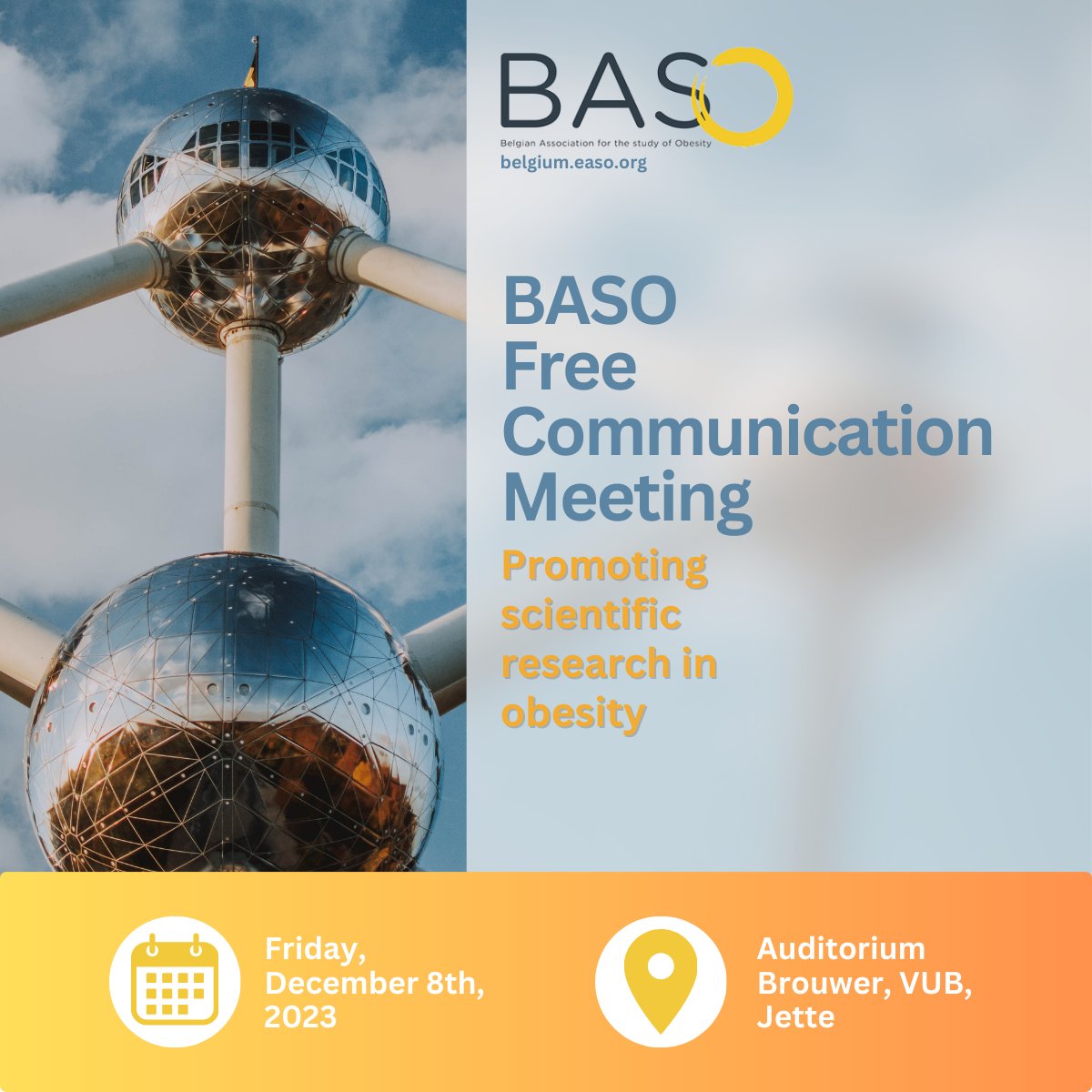 The #FreeCommunicationMeeting taking place on Dec 8th, 9:00-12:00 at Auditorium Brouwer, VUB, Jette is starting in 3 days!

➡️Take a look at the definitive programme and secure your spot for FREE: eu.eventscloud.com/ereg/index.php…

#BASO #FCM