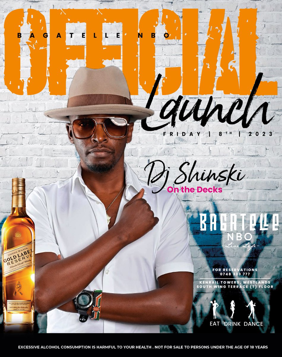 You read that right! We are officially launching Bagatelle nbo, with the legendary Dj Shinski this FRIDAY! A week of pure vibes,good music and lots of fun. Tag a friend along. #bagatellenboofficiallaunch #djshinski #bagatellenbo