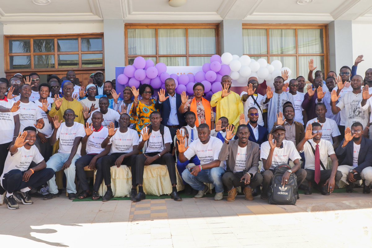 UNICEFGambia's tweet photo. Our Deputy Representative, Armand Gnahore, addresses the first National All Men Conference on Positive Masculinity. 

Gender-based violence isn’t just a women’s problem, men and boys too, must step up to #EndGBV — Mr Gnahore. https://t.co/bqHvMGOcj0