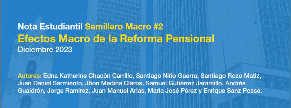 EconomiaUAndes's tweet photo. Les invitamos a leer la #NotaEstudiantil Semillero Macro #2 ´Efectos Macro de la #ReformaPensional` https://t.co/du2cMDt8mn🧵👇 https://t.co/l8uw5GKpyd