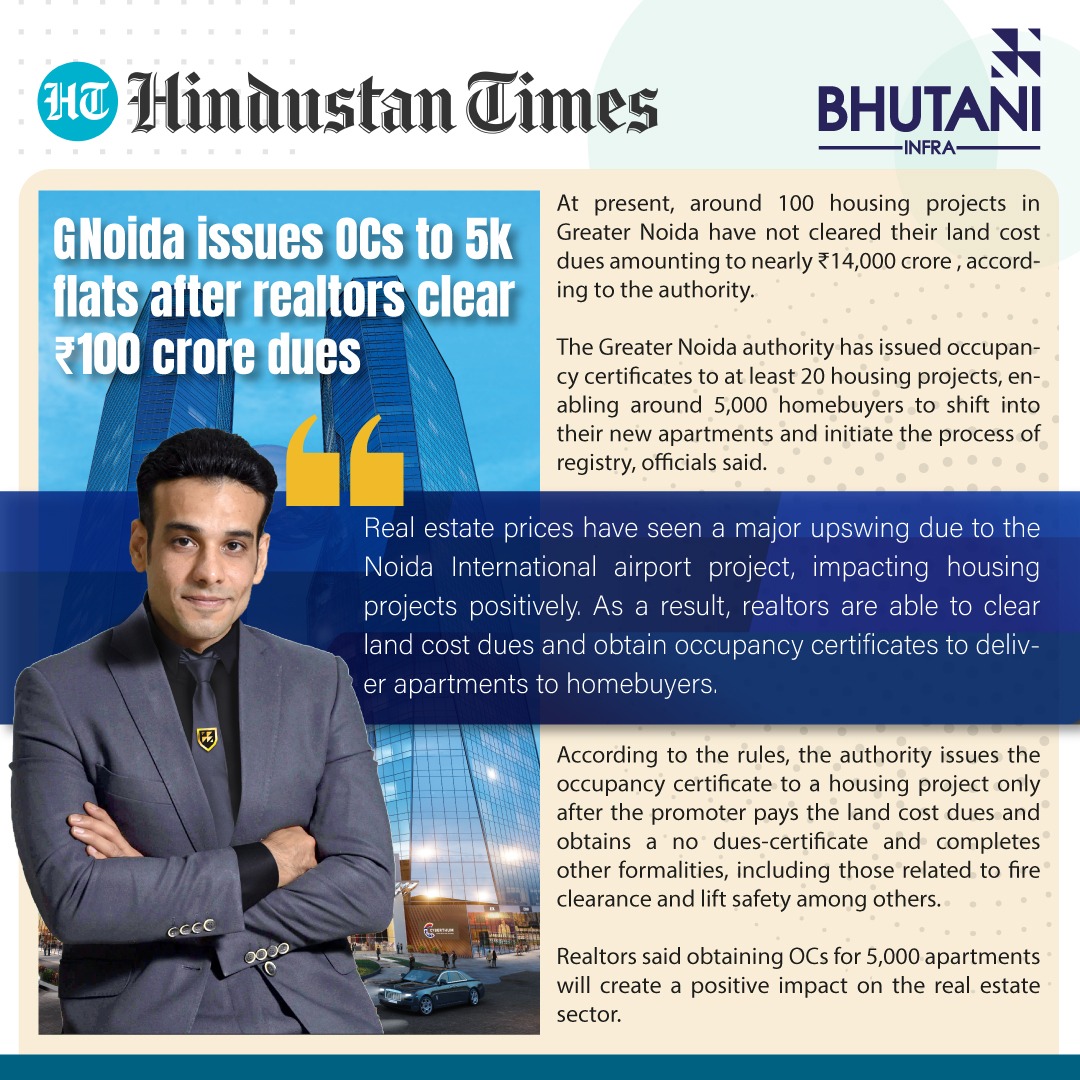🎉 Big News in the Real Estate Realm! 🏡

✨ Greater Noida Issues OCs to 5K Flats after Realtors cleared a staggering Rs. 100 crore in dues! 🙌💰

#BhutaniInfra #BhutaniGroup #CommercialSpaces #RealEstate #PropertyInvestment #RetailSpaces #RealEstateInvesting #RetailProperties
