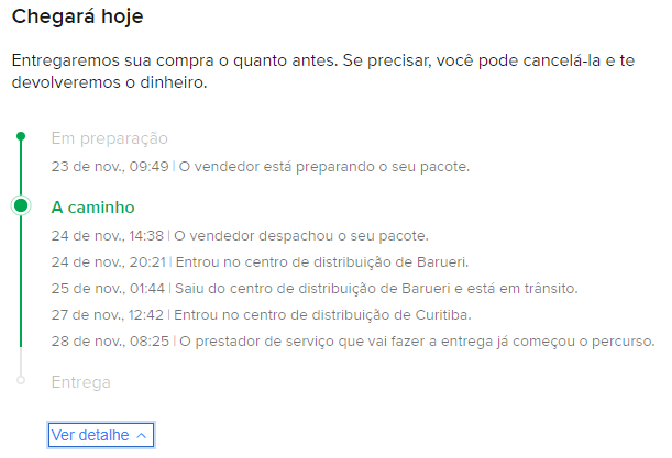 focezar's tweet photo. Compra efetuada na black Friday, até hj (05/12) não entregue e o @MercadoLivre vai alterando a data da entrega, sem justificativa do pq não foi entregue no prazo.
Me dão a opção de cancelar a compra e estornar o valor. Mas eu quero o produto, não o dinheiro de volta. COMOFAS? https://t.co/ctSh9L6dZw