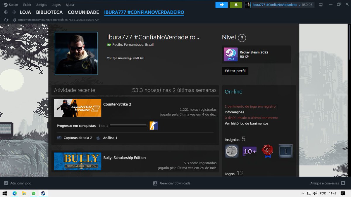 AsaEsdras's tweet image. Fui abri meu CS2 quando de repente percebo que tomei VACBAN, me poupe! @valvesoftware @steam @CounterStrike #vacban #injustice ???????????

@FalleNCS @Gaules @FURIA