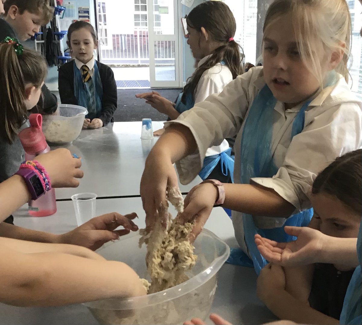 More photos of our cookery session this afternoon! #unleavenedbread