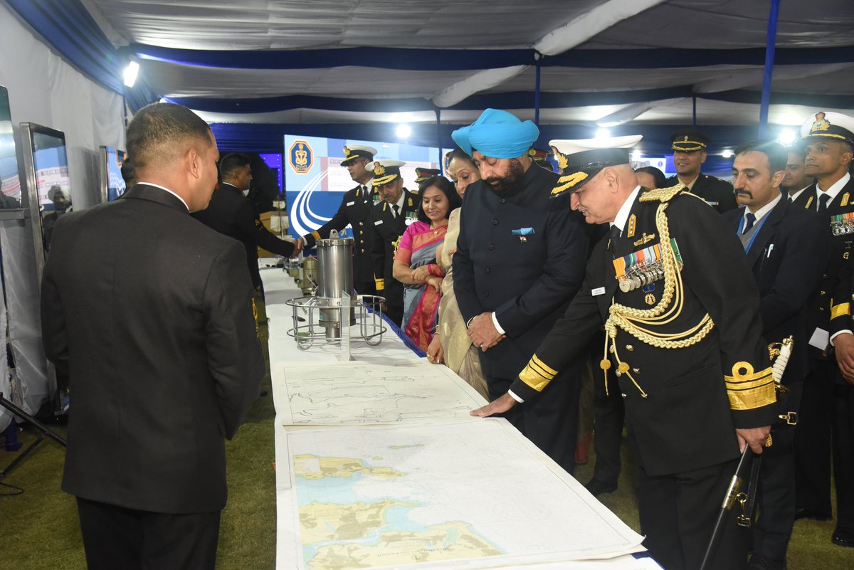 indiannavy's tweet image. #NavyWeek2023 celebrations culminated with 'At Home' function at National Hydrographic Office, #Dehradun on #04Dec 23. The Hon'ble Governor of Uttarakhand, @LtGenGurmit Singh (Retd) was the Chief Guest for the function &amp;amp; released a bilingual navigational chart.
#NavyDay2023