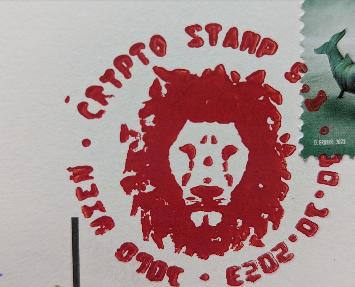 cryptostamphq's tweet photo. If you are sending postcards from the "Digital Metamorphosis" special postal office in Vienna, Austria - your post cards will have a Crypto stamp 5.1 post stamp! #stampstamp #meta #metameta #cryptostamp #philately https://t.co/coZDBfXilH