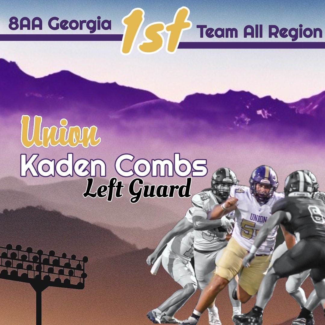 Congrats to Kaden Combs for being selected First Team All Region 8aa at Left Guard. 
<a href="/RecruitGeorgia/">Recruit Georgia</a> <a href="/NEGARecruits/">Northeast Georgia Recruits</a> <a href="/WDUNSports/">AccessWDUN Sports</a> <a href="/TeamFYNSports/">Team FYN Sports</a>