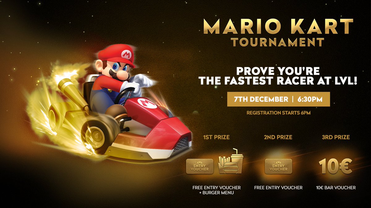 MARIO KART TOURNAMENT @ SOUTH! Tickets, Tue, Dec 5, 2023 at 6:30