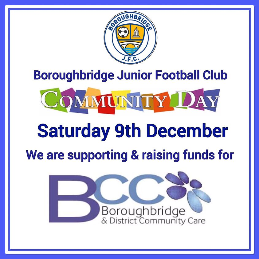 This weekend we are supporting <a href="/BoroBCommCare/">BCC</a> by asking children who attend training/games to donate a minimum of £2. Each coach will collect your donation. Visit the Go fund page to donate if you can't make it. #Boroughbridge
gofund.me/04b1dc54