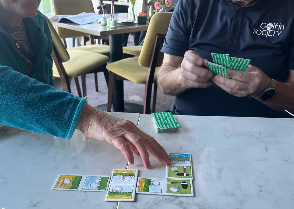Even when it’s too cold or wet to play golf we’re always able to find ways to keep people connected through golf. #golf_dominos #careraware #stayingconnected #healthyageing