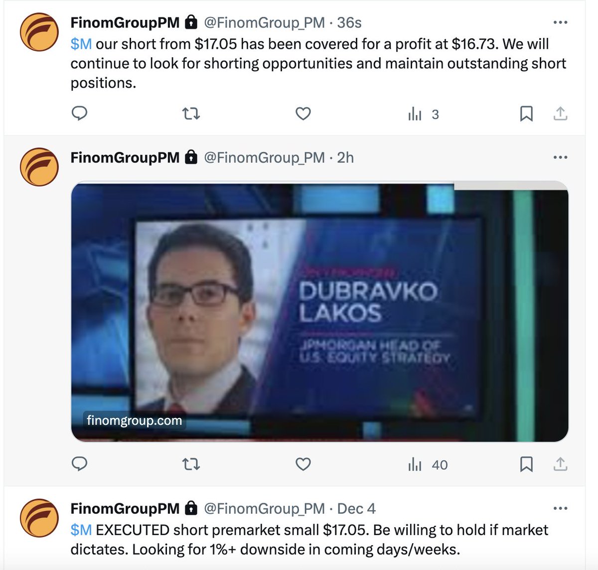 SethCL's tweet image. Story has not changed...

Short $M $17.05 covered $16.73.  

You can trade/invest with us at finomgroup.com 

$TGT $KSS $SPX $QQQ $SPY $NDX $VIX $MA