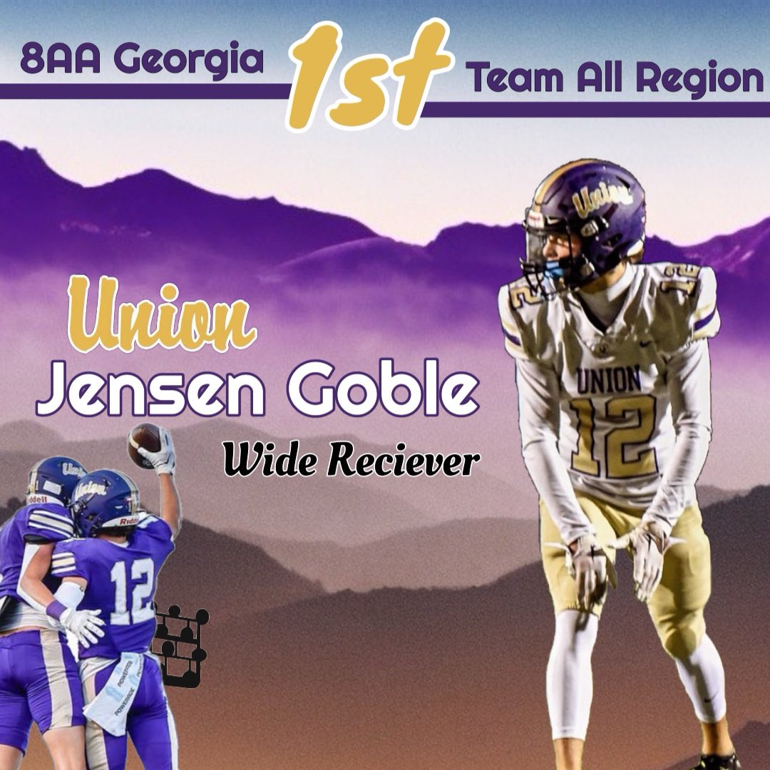 UC Football (@unioncofootball) on Twitter photo Congrats to Jensen Goble for being selected First Team All Region 8aa at wide Receiver.
<a href="/RecruitGeorgia/">Recruit Georgia</a> <a href="/NEGARecruits/">Northeast Georgia Recruits</a> <a href="/WDUNSports/">AccessWDUN Sports</a> <a href="/TeamFYNSports/">Team FYN Sports</a> Congrats to Jensen Goble for being selected First Team All Region 8aa at wide Receiver.
<a href="/RecruitGeorgia/">Recruit Georgia</a> <a href="/NEGARecruits/">Northeast Georgia Recruits</a> <a href="/WDUNSports/">AccessWDUN Sports</a> <a href="/TeamFYNSports/">Team FYN Sports</a>