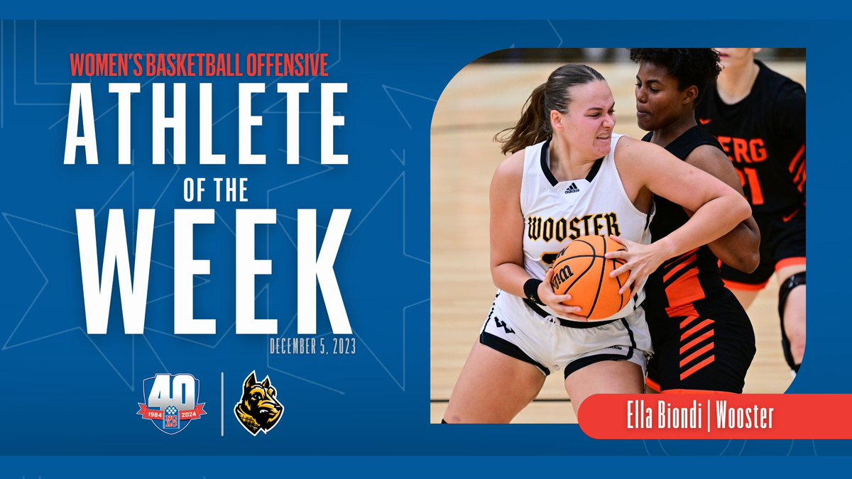 NCAC's tweet photo. .@NCAC Women's Basketball Offensive Athlete of the Week: Ella Biondi of @WoosterWBB 

#NCACPride | #NCACFamily | #ncacwbb

📰 https://t.co/QfiEWS5D2a https://t.co/nCs2N81LDU