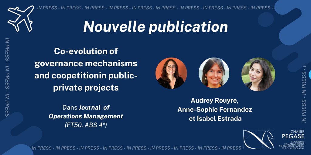 🚨 Nouvelle publication 🚨

🛰️Félicitations à Audrey Rouyre et Anne-Sophie Fernandez, membres de la Chaire Pégase pour leur publication avec Isabel Estrada dans Journal of Operations Management (FT50, ABS 4*).

⬇️Lien vers l'article en commentaire.