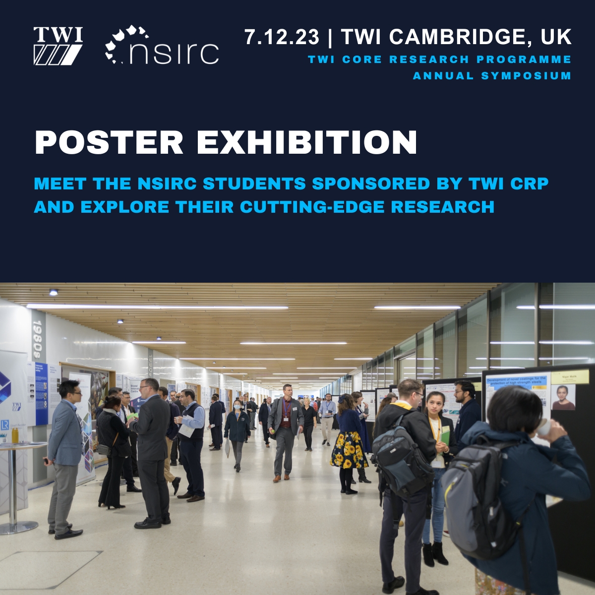 #NSIRC PhD research sponsored by @TWI_Ltd's Core Research Programme will be on display this Thursday at the TWI CRP Annual Symposium Poster Exhibition. ⏰Join us in The Street from 11:55 to support our doctoral students.