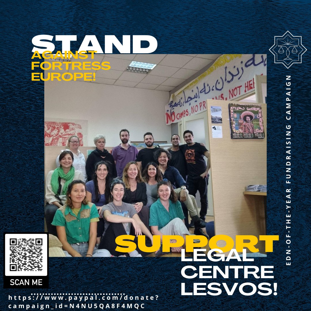 Stand strong against Fortress Europe! Support <a href="/lesboslegal/">Legal Centre Lesvos</a>'s tireless work defending human rights at Europe's border. Every donation counts - from £30 for an hour of legal advice to £300 for asylum appeal representation. Join us in making a difference! legalcentrelesvos.org
