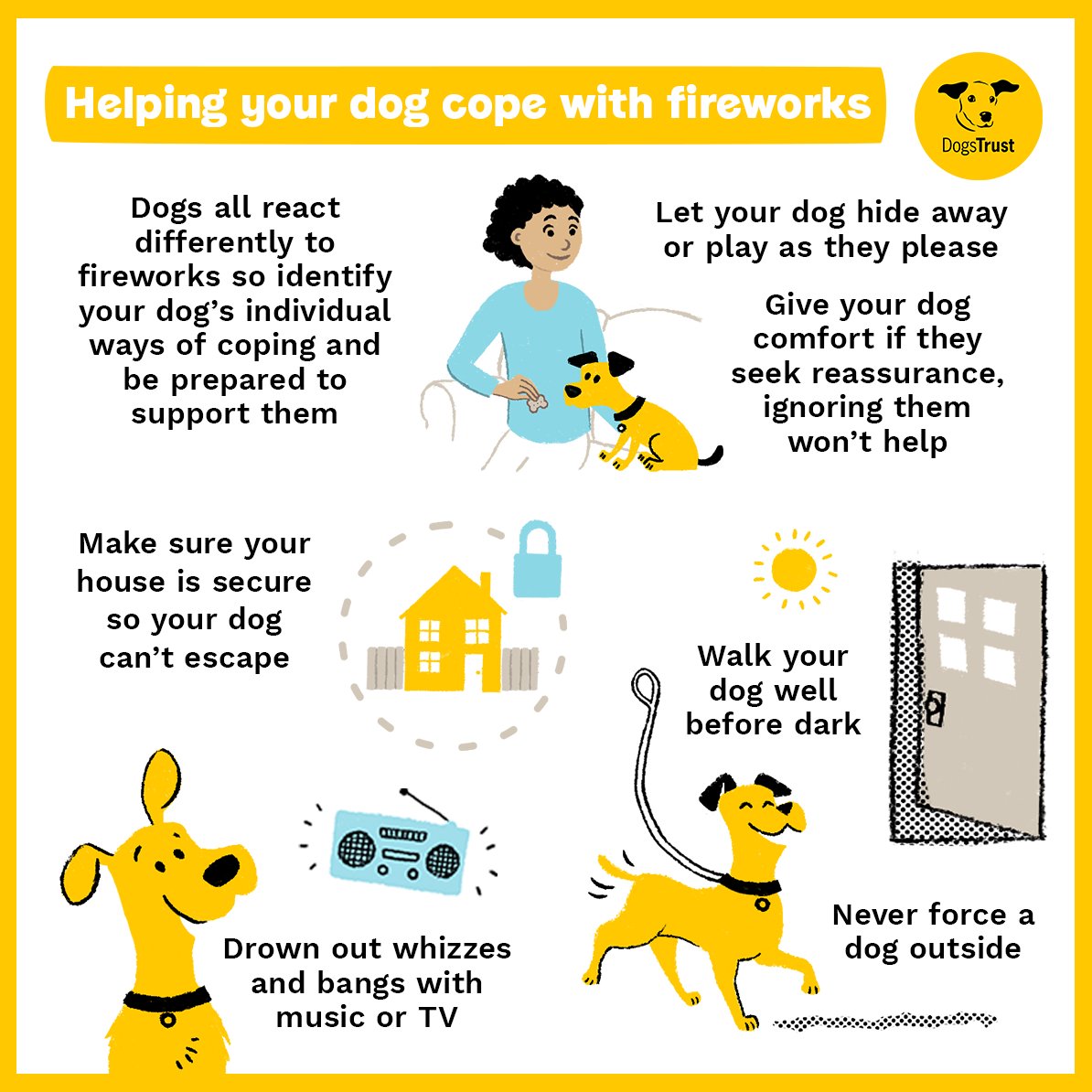 If you're worried about your dog because of #fireworks this #NewYearsEve, check out our top tips on how to make the night less stressful for your furry friend 🐶