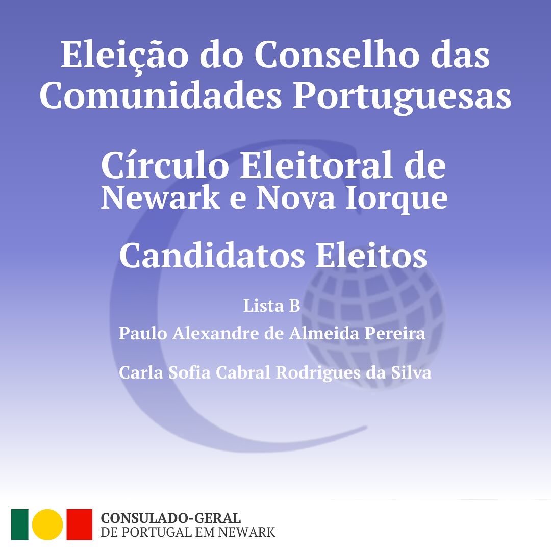 PortugalNewark's tweet photo. No seguimento das eleições para o Conselho das Comunidades Portuguesas, do passado dia 26 de novembro, fazem-se publicos os resultados eleitorais do Círculo Eleitoral de Newark e Nova Iorque. https://t.co/mGzKb6p9ai