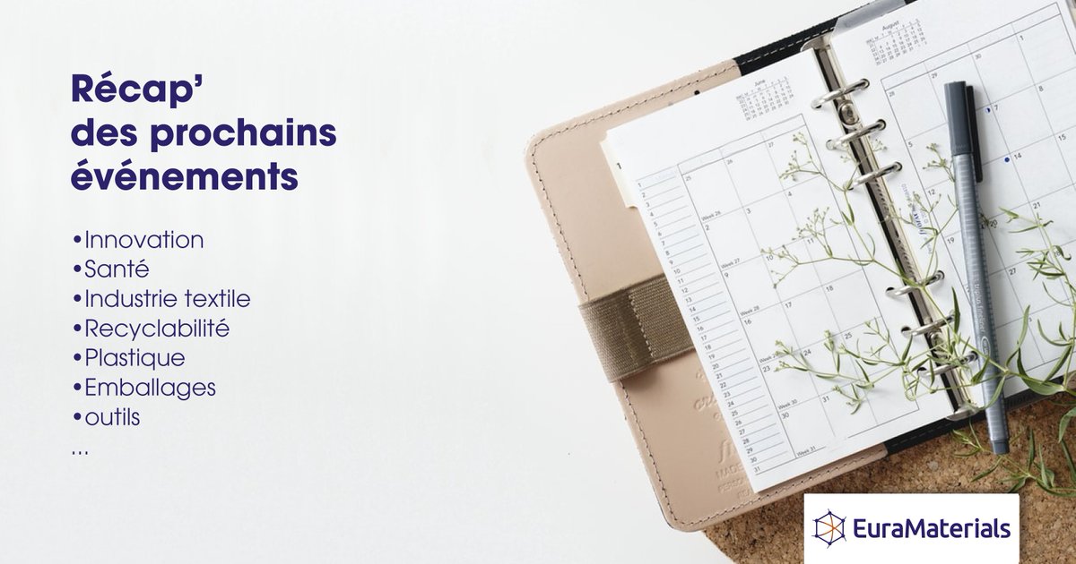 🌟 Découvrez les temps forts <a href="/EuraMaterials/">EuraMaterials</a> pour décembre et janvier ! 🌟
Explorez l'avenir de l'innovation, de la santé, du recyclage, de l'industrie textile, de la recyclabilité... au travers de nos événements !
Plus d'infos ici : swll.to/zyqeUDe
#Innovation
