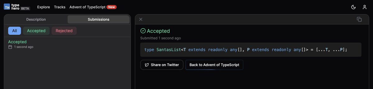 aminoxix's tweet image. here&apos;s for day 5!
can we make streaks for #AdventOfTypescript? 🔥🔥🔥