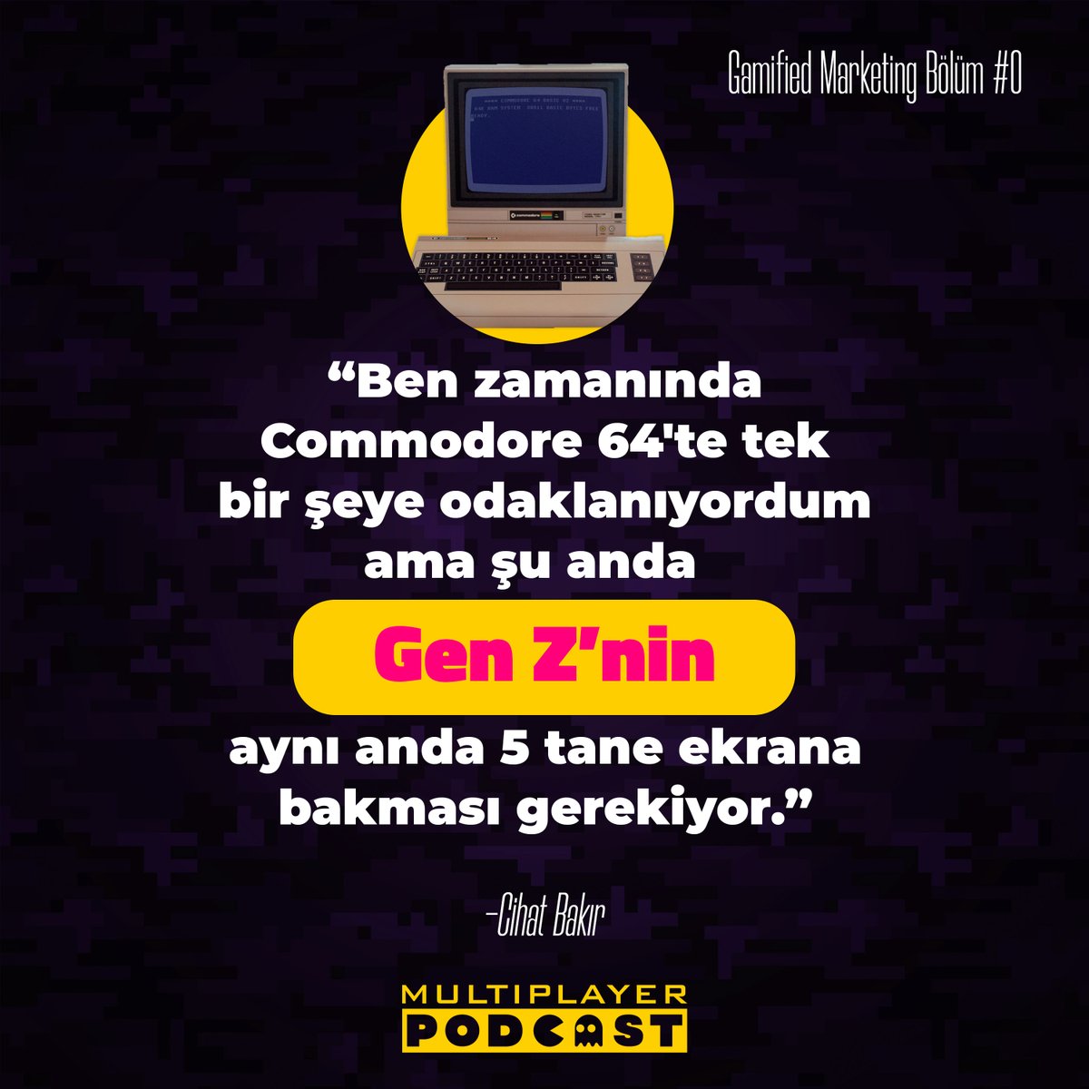 Cihat Bakır'dan yeni nesilde artan odaklanma problemi ve oyunlaştırmanın gerekliliği üzerine:

🧐🎮