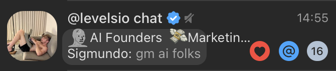 levelsio's tweet photo. When crypto bros enter the AI chat https://t.co/rtSG40g5TN