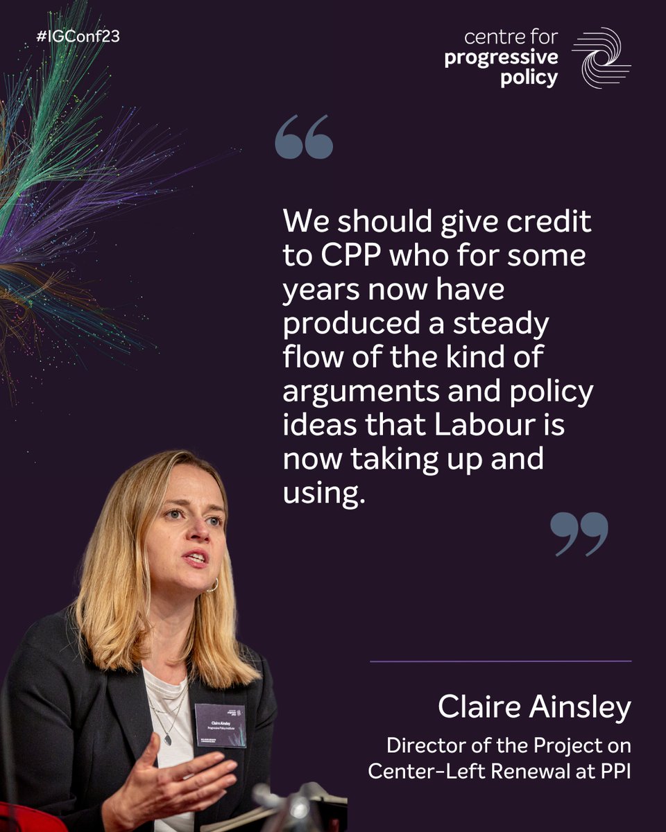 .@ppi director and former policy chief to Keir Starmer, @claire_ainsley, shared her thoughts on Labour's plans to deliver fair growth at our Inclusive Growth Conference last week. Watch the conference again here: youtube.com/live/bDoYjCFJL…◀️ #IGConf23