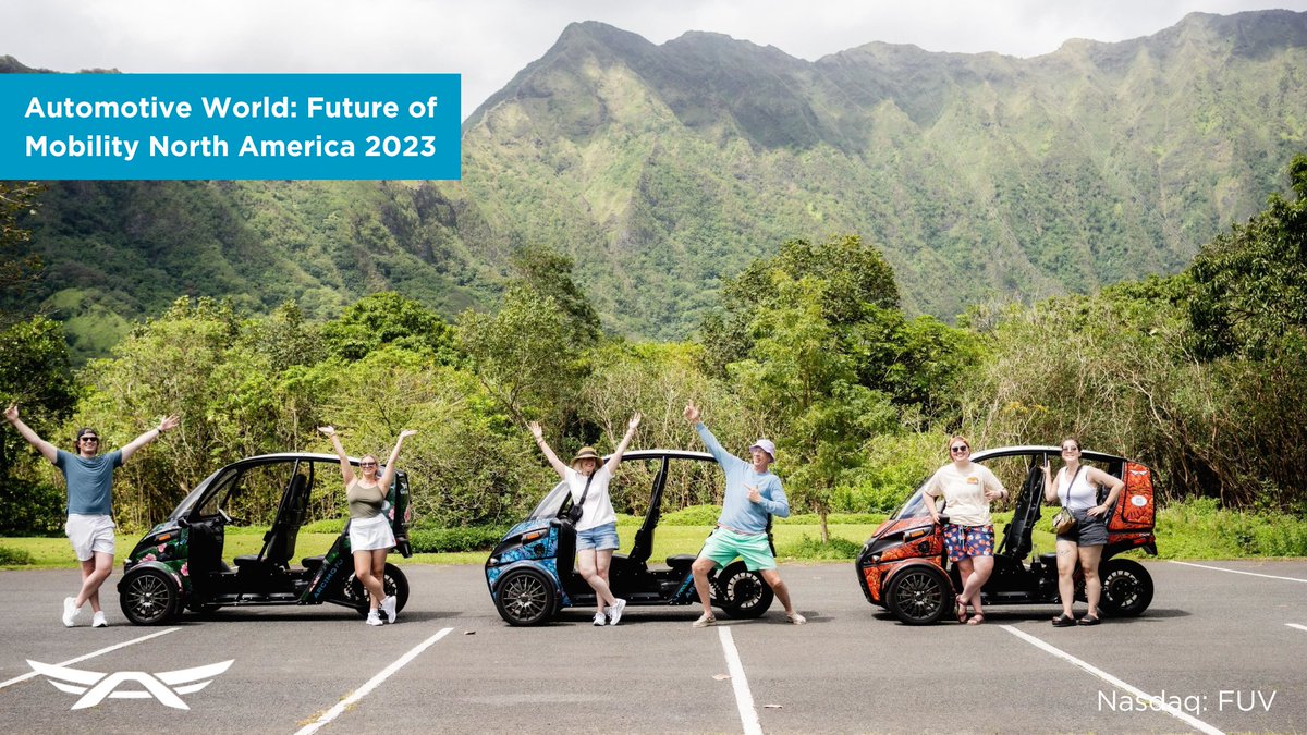 Today: Catch CEO Chris Dawson's appearance at @AutomotiveWorld: Future of Mobility North America 2023! Register here to tune in: bit.ly/49YhCV1 $FUV #EV #ElectricVehicles