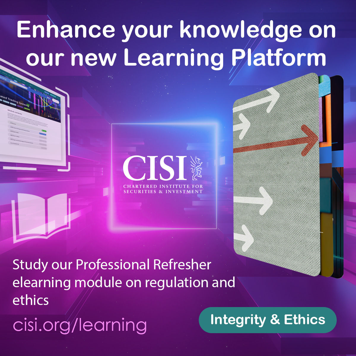 CISI's tweet image. Build your knowledge  with our #elearning module to learn more about regulations and ethics in the UK financial services sector: cisi.org/cisiweb2/en/ci… 

#financialservices #learningplatform #ethics #CPD #regulations