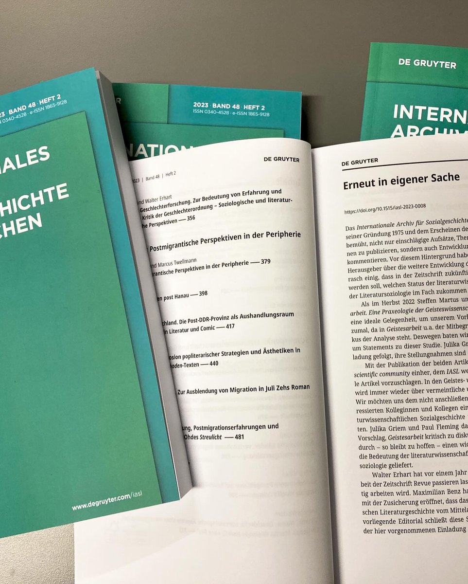 Das neue #IASL ist bei <a href="/degruyter_pub/">De Gruyter Official ➡️ @degruyterbrill.bsky.social</a> erschienen. Im Editorial wird die programmatische Positionierung abgeschlossen, die die Herausgeberinnen und Herausgeber in den letzten Heften begonnen haben: degruyter.com/document/doi/1…