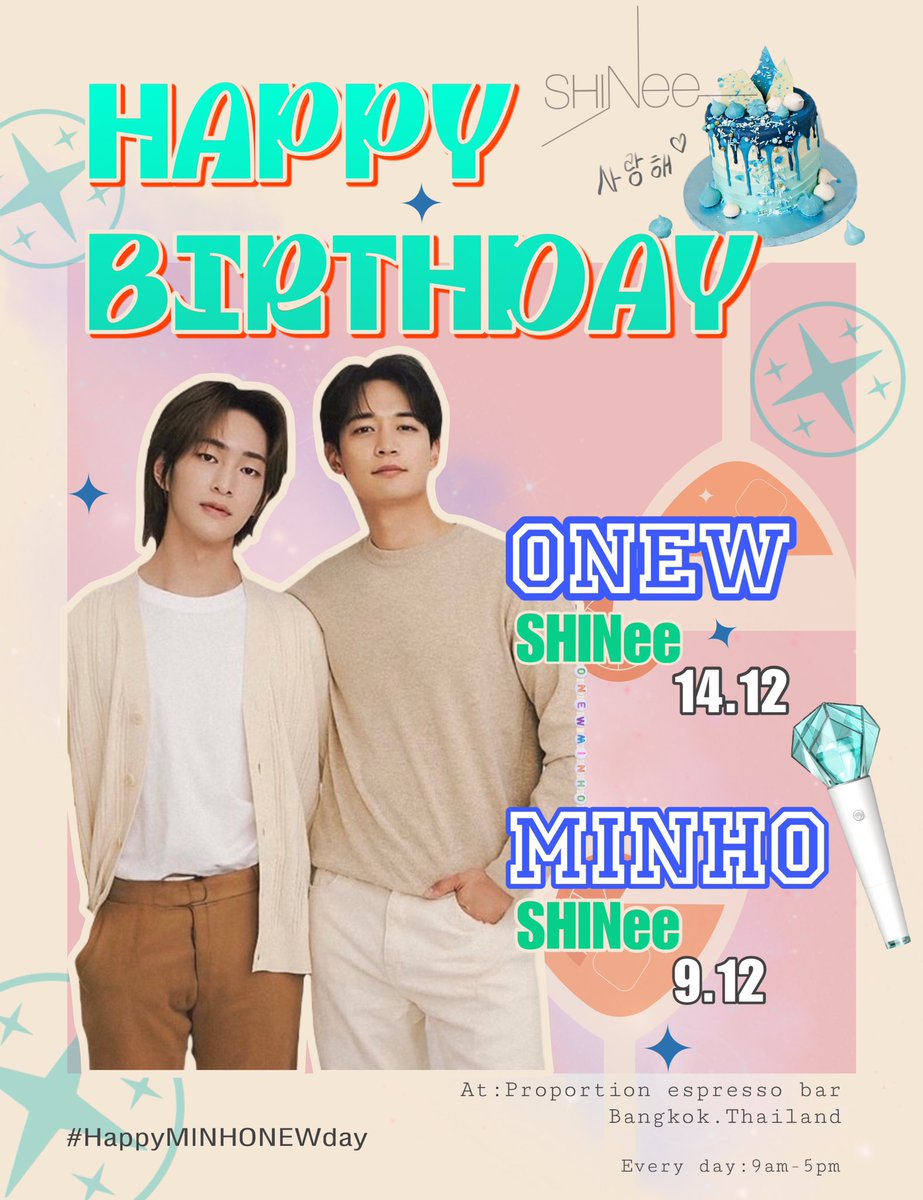 proportioncoff's tweet photo. Happy birthday Minho & Onew SHINee
📆Date : 9 - 15 Dec 2023
🕐Everyday 9.30 - 17.00
📍Location : Proportion espresso bar
( ลาดพร้าว 1/1 )
✨Only at the event : Give away Photo card
#BDProject #proportionespressobar #SHINee
#MINHO #ONEW #HappyMINHONEWday https://t.co/EpscPGTlk9