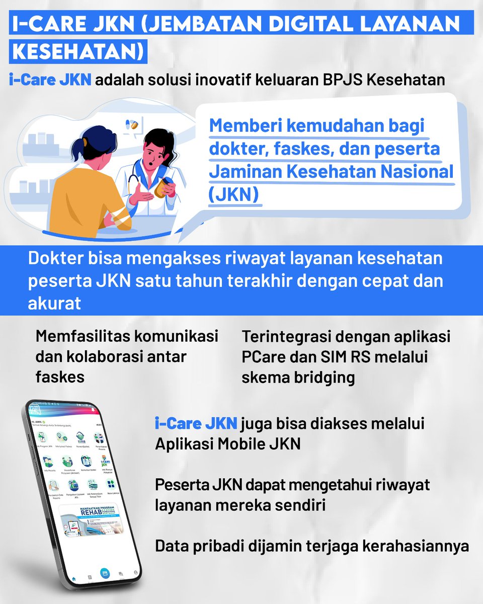 adeesign's tweet photo. Sudah tahu kan sekarang ada i-Care JKN? Nah fitur ini bisa dicek di aplikasi Mobile JKN kamu lho. Manfaatnya apa? Bisa baca lengkap pada gambar di bawah ini. Pastinya BPJS Kesehatan yang kamu miliki gak bakal sia-sia karena selalu ada upgrade inovasi seperti i-Care JKN ini. https://t.co/vsCgzV0xiT
