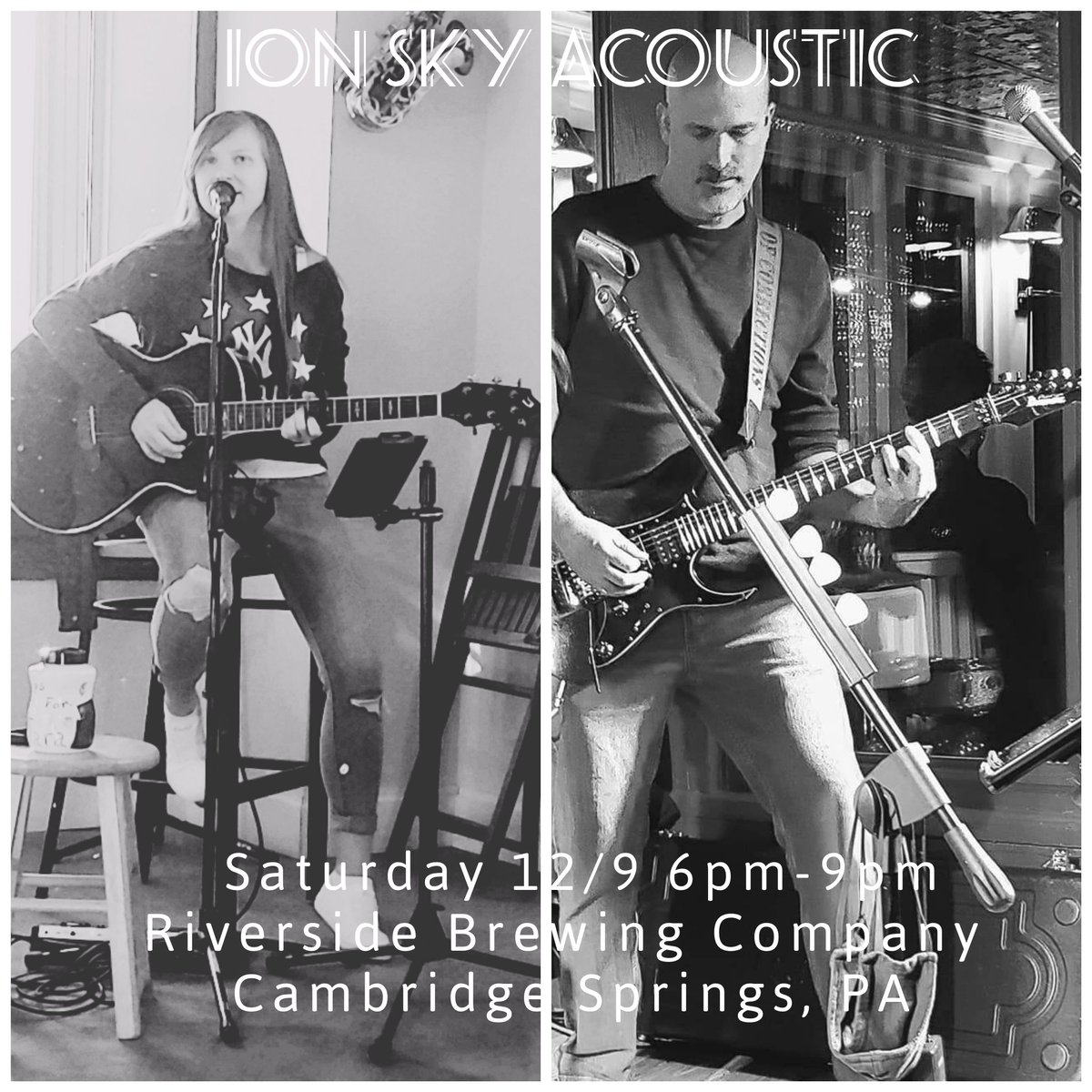 IonSkyBand's tweet photo. Saturday! 12/9 6pm-9pm

#RiversideBrewingCompany #IonSkyBand 
#livemusic 
#acoustic 
https://t.co/llgGNuFmk6 https://t.co/ZCOPTqZJnI