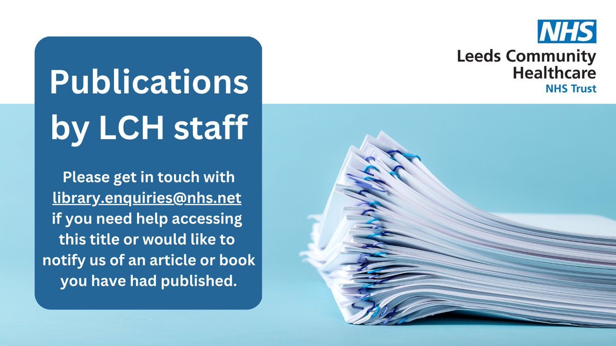 LCH Library (@lch_library) on Twitter photo #LCHStaffPublication
Legs matter update: Harrogate and 2024
<a href="/KWills_09/">Kate Williams</a>
ltht.sirsidynix.net.uk/uhtbin/cgisirs… #LCHStaffPublication
Legs matter update: Harrogate and 2024
<a href="/KWills_09/">Kate Williams</a>
ltht.sirsidynix.net.uk/uhtbin/cgisirs…
