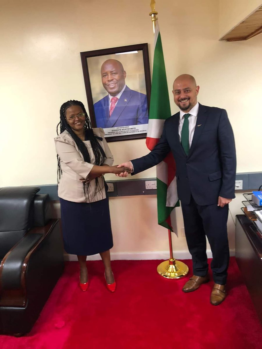 It was great meeting H.E Amb. Ms. Evelyne Habonimana at the Burundi Embassy in Nairobi. Looking forward to visiting Burundi and presenting my credentials.