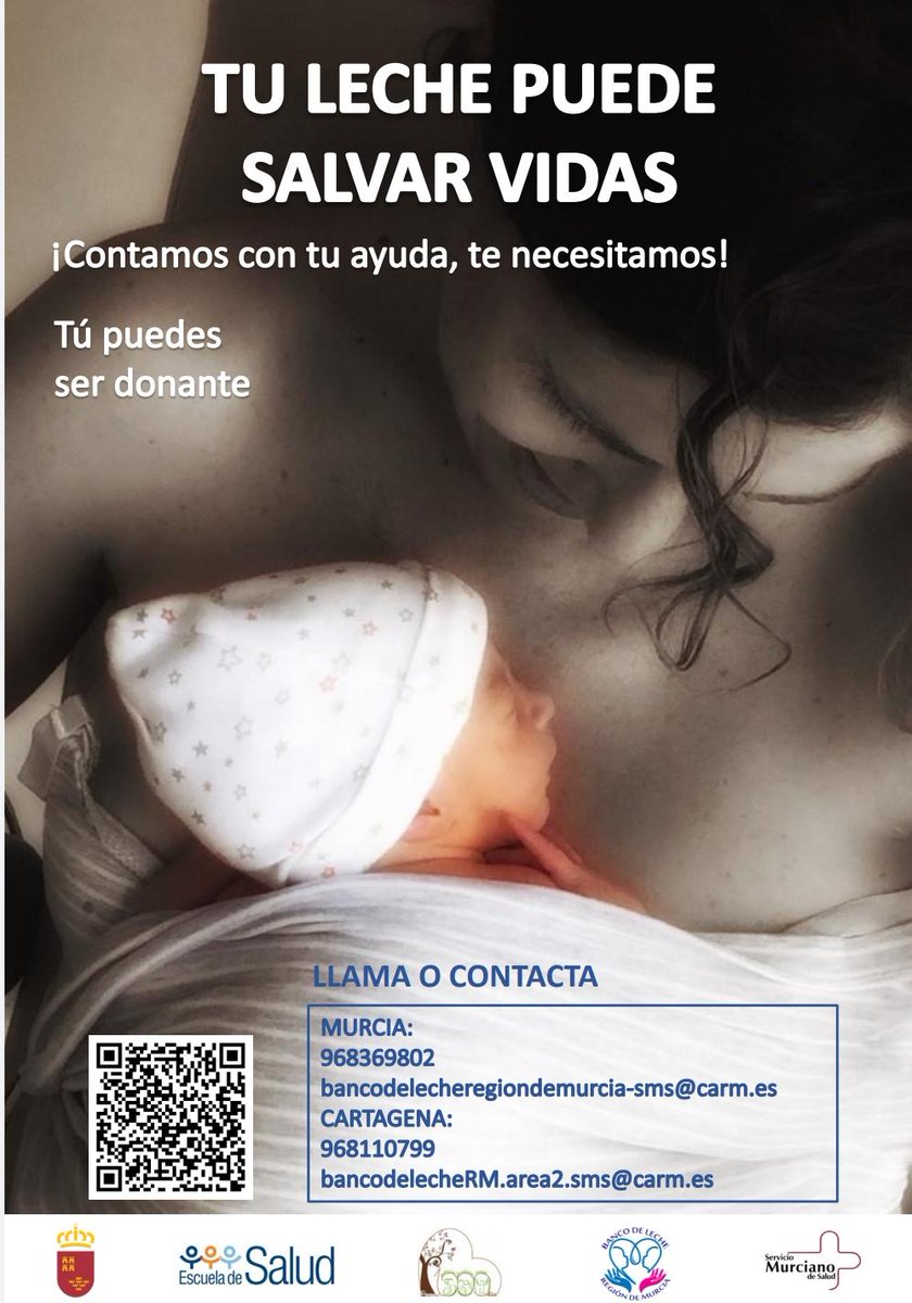 AreaUnoArrixaca's tweet photo. 🎁Dona leche, el Banco Regional necesita tu ayuda.

Contacta
📞Murcia: 968 369 802 bancodelecheregiondemurcia-sms@carm.es

📞Cartagena: 968 110 799 bancodelecheRM.area2.sms@carm.es https://t.co/YqGBBnaZ8p