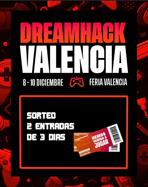 🎟️¡Gana 2 entradas para la DreamHack 2023! 

🚀 Pasos para participar:

1- Sigue a @Guspy1_ y a <a href="/AdYK1_/">FSN AdYK1_</a> 
2- Dar❤️y🔄
3- Mencionar a 2 amigos

El ganador lo dare el 07/12/23 a las 23:00h ¡Buena suerte a todos los participantes!🍀