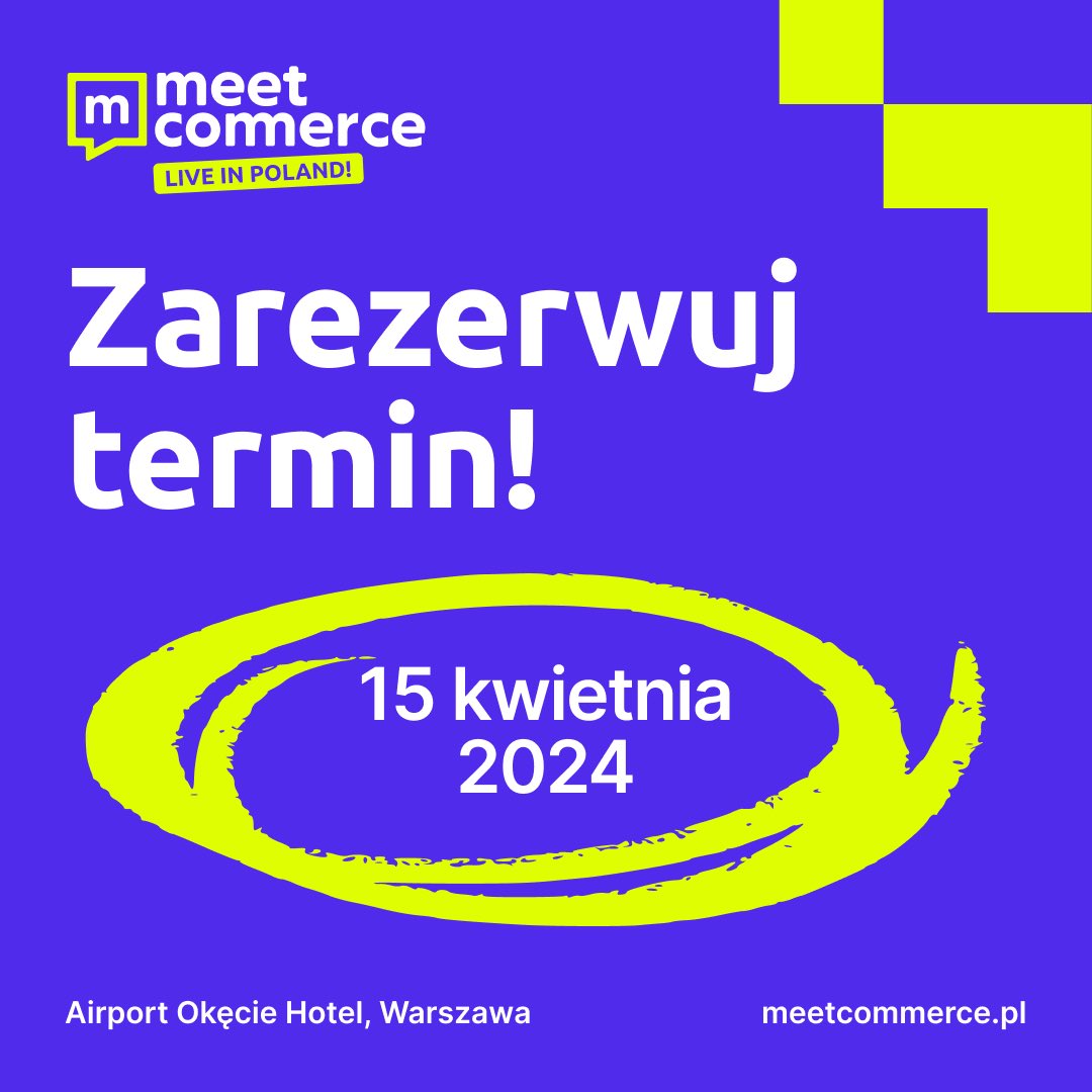 MeetCommercePL's tweet photo. Meet Commerce to 1-dniowe wydarzenie wokół tematyki Unified Commerce. 🤝
Przygotowaliśmy dwie ścieżki tematyczne:
✔️ Digital-first (powered by @SnowdogApps)
✔️ Retail-first (powered by @MagoShopfitting)

Wydarzenie dla każdego, kto zajmuje się handlem online lub offline. 🛒 https://t.co/BKWYwKffQY