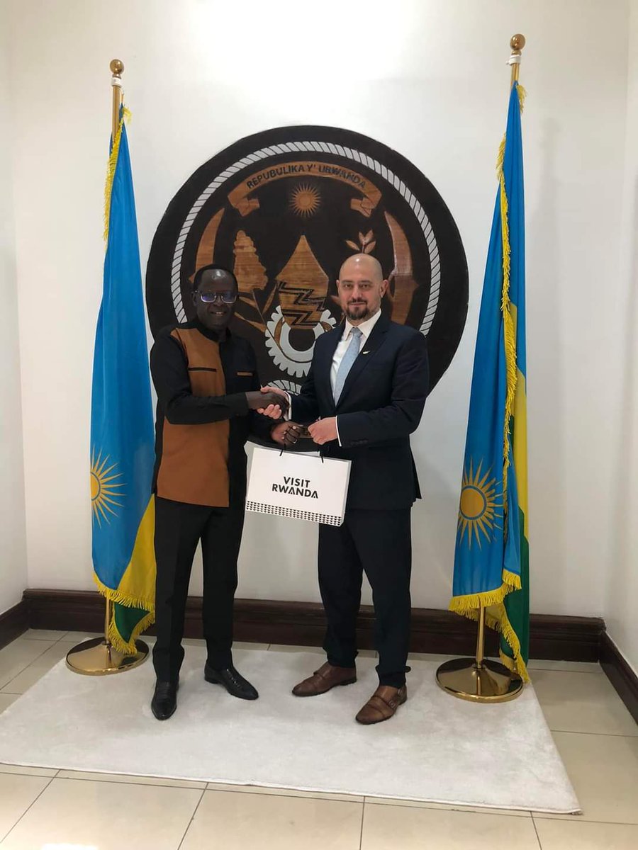 Today I had the pleasure visiting the High Commissioner of Rwanda, H.E Martin Ngoga at the Rwandan High Commission in Nairobi.Discussed the potential of our bilateral cooperation and issues of mutual interest. Looking forward to visiting Kigali soon and presenting my credentials.