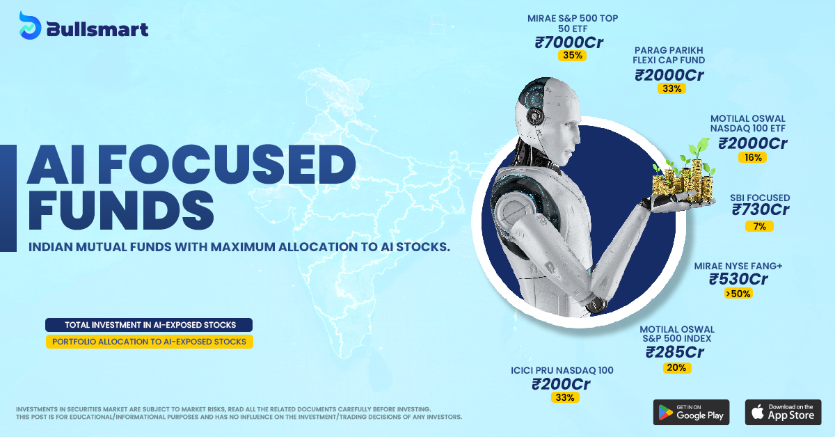 Bullsmartapp's tweet image. Diving into the AI Goldmine! Are you investing in AI? Let us know in the comments below?

#india  #bullsmart  #nse #bse #sebi #amfi 
#mutualfund #mutualfundssahihai 
#ai #aigc #artificialintelligence #automation  #investment #investing #invest #financialgoals