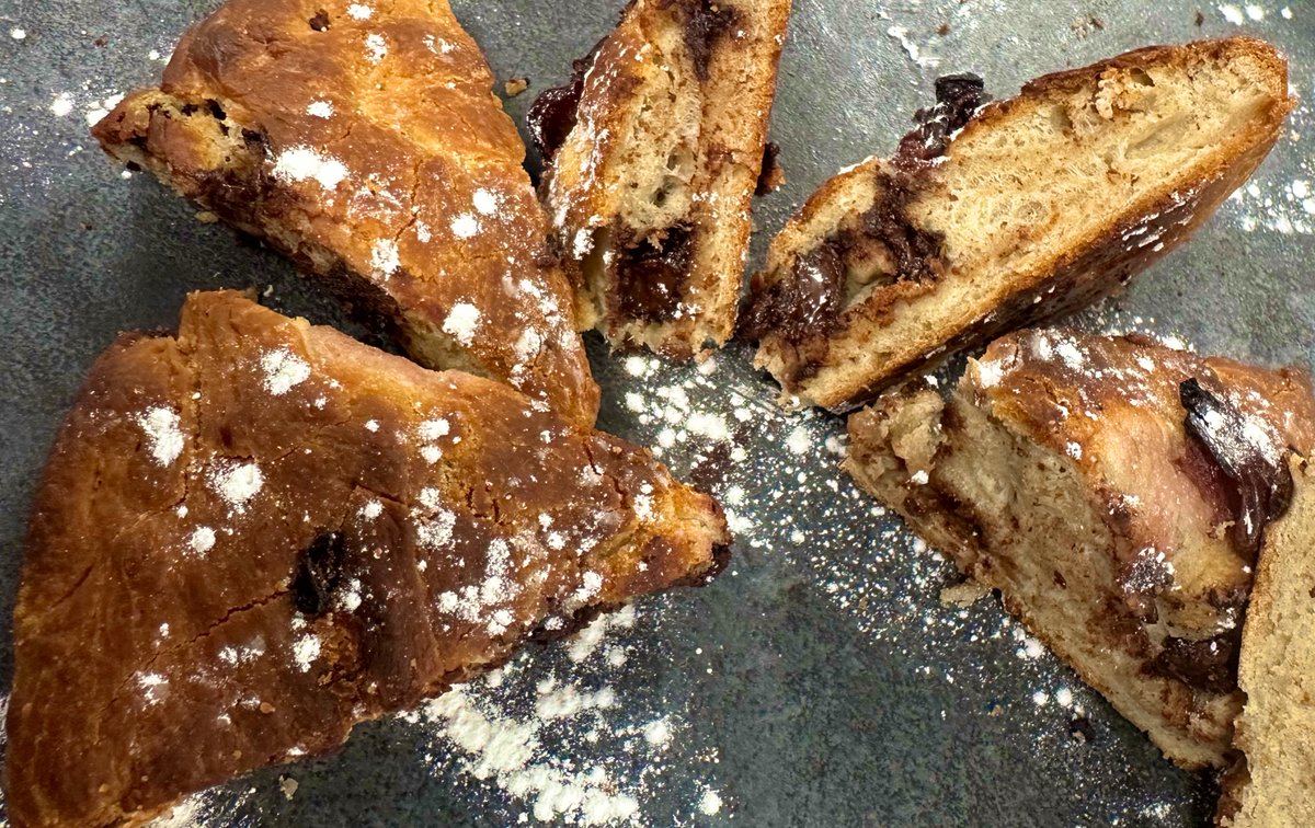 Mini dark chocolate and cherry focaccia made by NPA Bakery this morning <a href="/BoclairHE/">BoclairHomeEconomics</a> @BoclairAcademy 🍒👏🏼