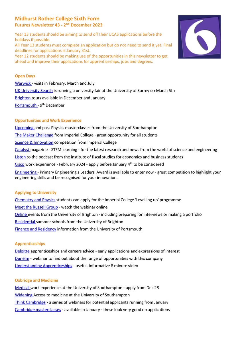 Midhurst Rother College Sixth Form tweet media