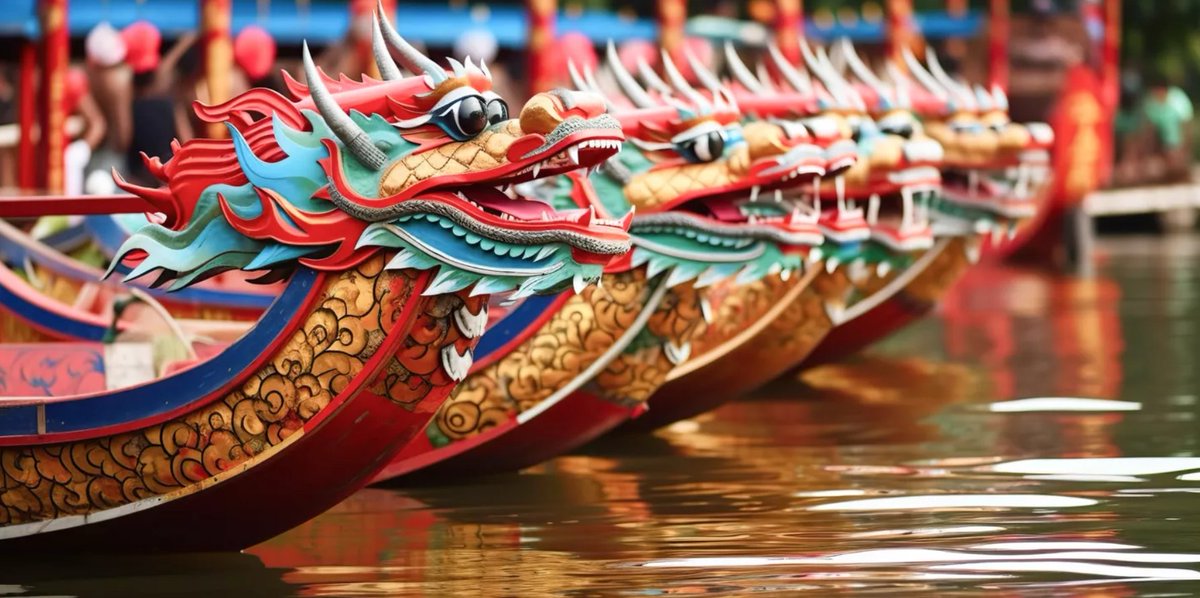 On the fifth day of the fifth month, there's a celebration known as The #Dragon Boat Festival ⛵  

On this memorial ceremony, there are events such as dragon races, dragon boating and willow shooting 🐲  

#HungryDragon #Ubisoft