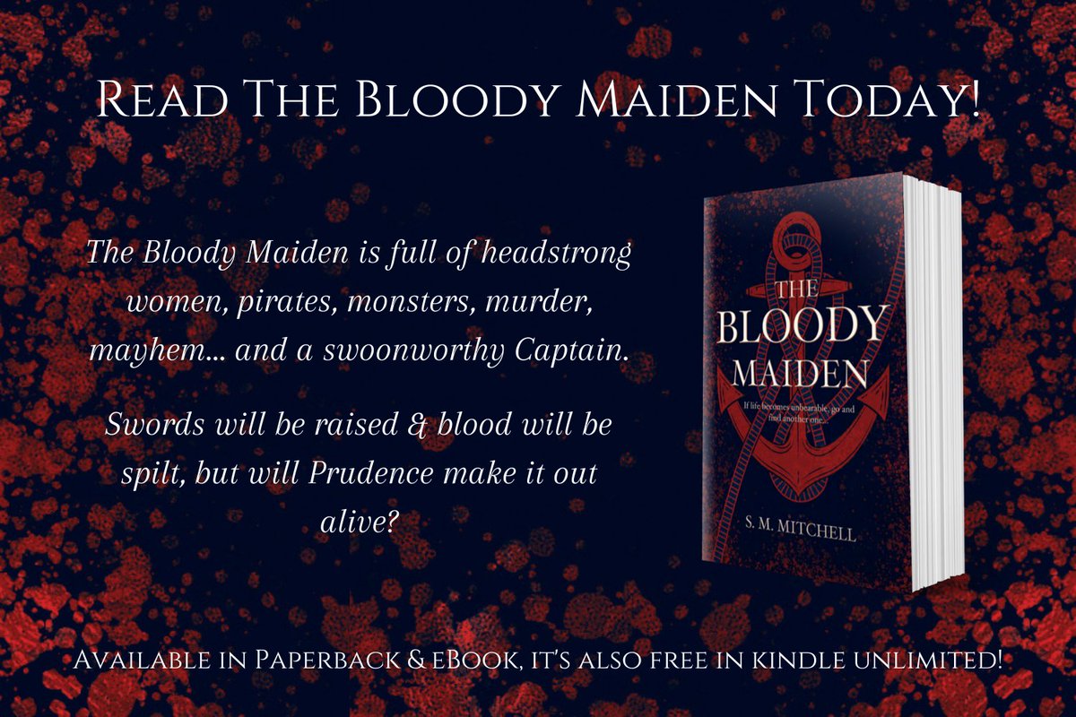 Want a 🆓 book to read over Xmas? I'm giving away ebooks editions The Bloody Maiden to get some more reviews before the sequel comes out next year 🖤☠️

Read now: bookhip.com/KKTCHGA

#WritingCommunity #IndieAuthor #ReadingCommunity #LitFic #LiteraryFantasy #PirateReads