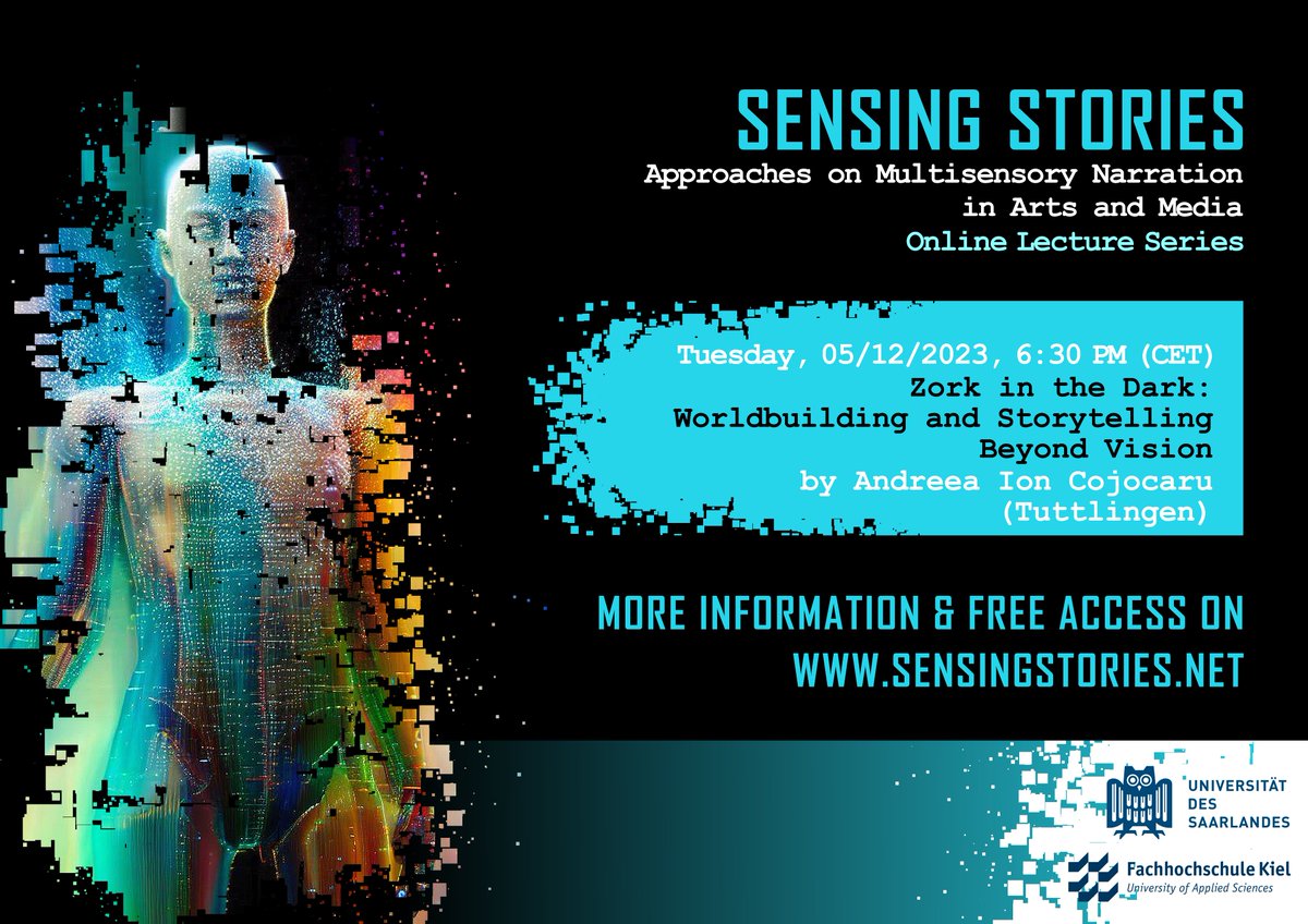 #Sensingstories Don't miss out on the final talk of the year in our lecture series! Join us for a fascinating glimpse into Adreea Ion Cojocarus's work.  sensingstories.net